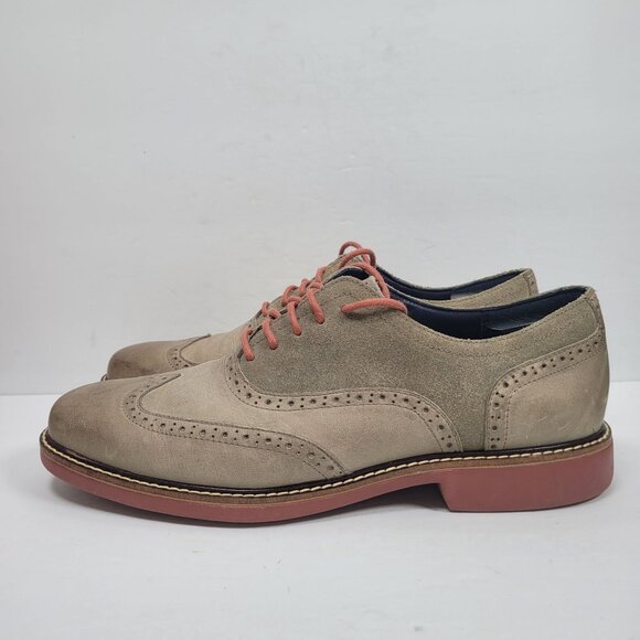 Cole Haan Men's Olive Green Leather & Suede Oxford Shoes C11708 US Size 10.5M - Picture 2 of 8
